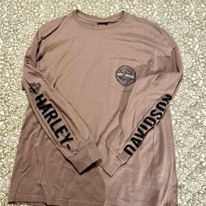 Harley-Davidson Men's Taupe Long Sleeve Tee